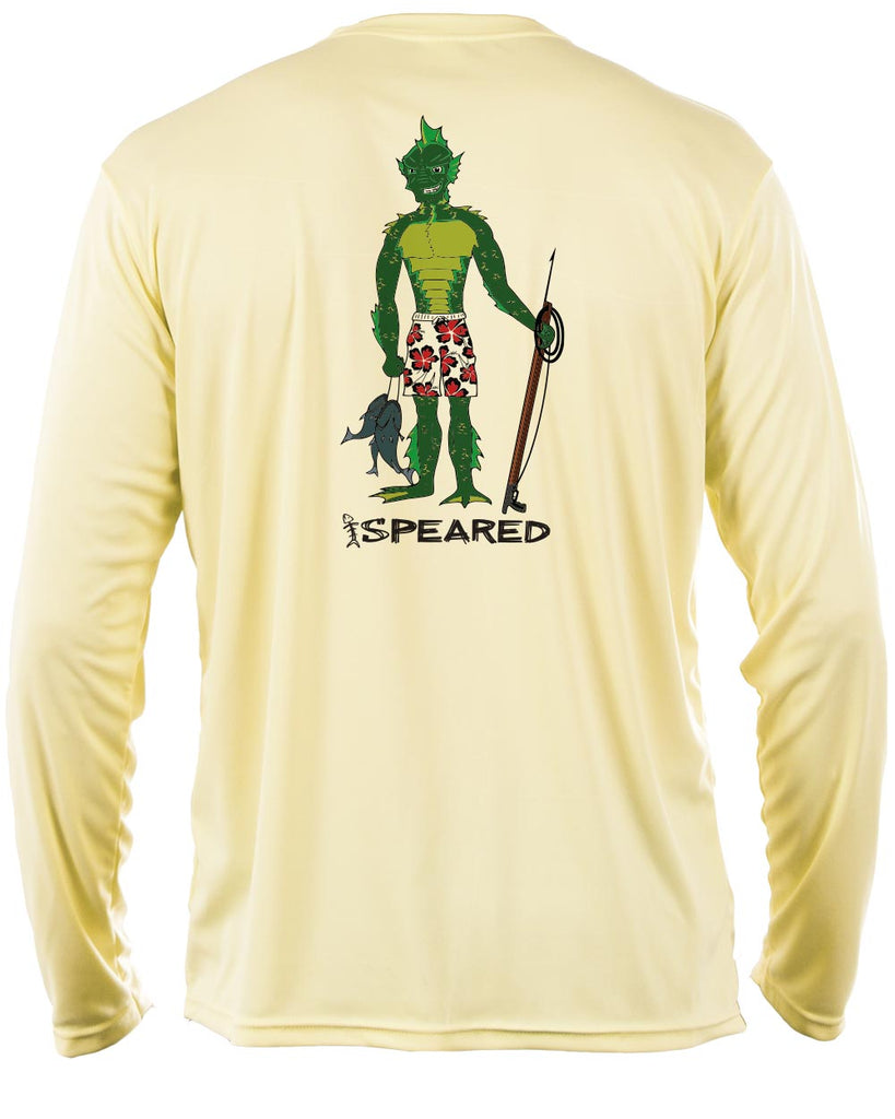 Speared Swamp Creature UV Shirt - Yellow Back